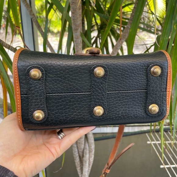 Dooney & Bourke Black and Brown Leather Crossbody Bag - Picture 4 of 15